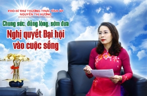 Phó Bí thư Thường trực Tỉnh ủy Nguyễn Thị Hương: Chung sức, đồng lòng, sớm đưa Nghị quyết Đại hội vào cuộc sống